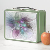 Abstrakte Blume Modernes Fraktal Kunst, Dichtung u Metall Brotdose (Beispiel)