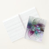 Abstrakte Blume Modernes Fraktal Kunst, Dichtung u Notizblock (Innenseite)