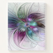 Abstrakte Blume Modernes Fraktal Kunst, Dichtung u Notizblock (Rückseite)
