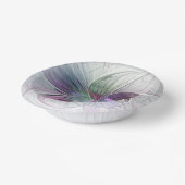 Abstrakte Blume Modernes Fraktal Kunst, Dichtung u Pappteller (Gewinkelt)