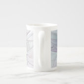 Abstrakte Blume Modernes Fraktal Kunst, Dichtung u Porzellantasse (Rückseite)