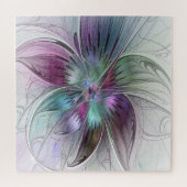 Abstrakte Blume Modernes Fraktal Kunst, Dichtung u Puzzle (Horizontal)
