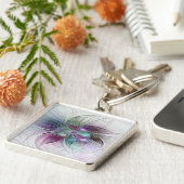 Abstrakte Blume Modernes Fraktal Kunst, Dichtung u Schlüsselanhänger (Seite)