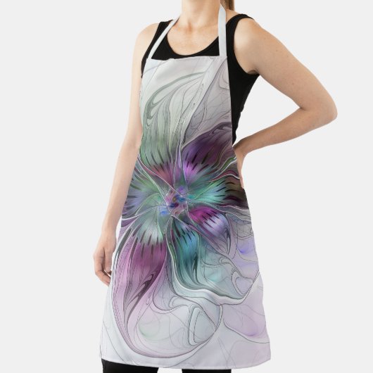 Abstrakte Blume Modernes Fraktal Kunst, Dichtung u Schürze (InSitu)