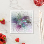 Abstrakte Blume Modernes Fraktal Kunst, Dichtung u Serviette (Beispiel)