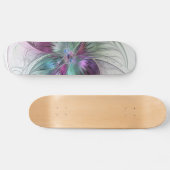 Abstrakte Blume Modernes Fraktal Kunst, Dichtung u Skateboard (Horizontal)