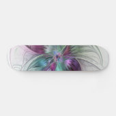 Abstrakte Blume Modernes Fraktal Kunst, Dichtung u Skateboard (Horizontal)