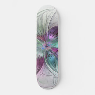 Abstrakte Blume Modernes Fraktal Kunst, Dichtung u Skateboard
