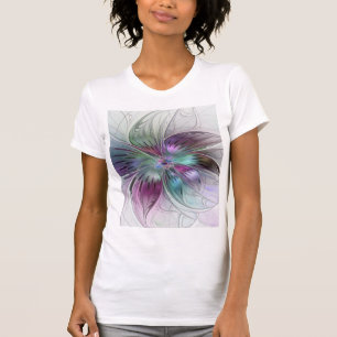 Abstrakte Blume Modernes Fraktal Kunst, Dichtung u T-Shirt