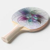 Abstrakte Blume Modernes Fraktal Kunst, Dichtung u Tischtennis Schläger (Vorderseite)