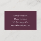 Abstrakte Blume Modernes Fraktal Kunst, Dichtung u Visitenkarte (Rückseite)