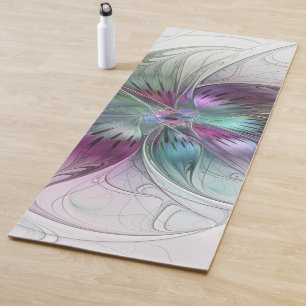 Abstrakte Blume Modernes Fraktal Kunst, Dichtung u Yogamatte
