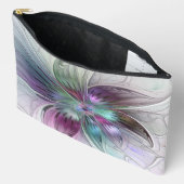 Abstrakte Blume Modernes Fraktal Kunst, Dichtung u Zubehörtasche (Offen)