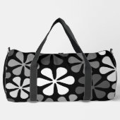 Abstrakte Blume Monochrome Duffle Bag (Vorderseite)