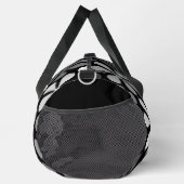 Abstrakte Blume Monochrome Duffle Bag (Rechts)