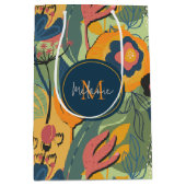 Abstrakte Blume, Monogramm Mittlere Geschenktüte