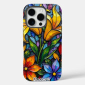 Abstrakte Blume Mosaikkunst Case-Mate iPhone Hülle (Rückseite)
