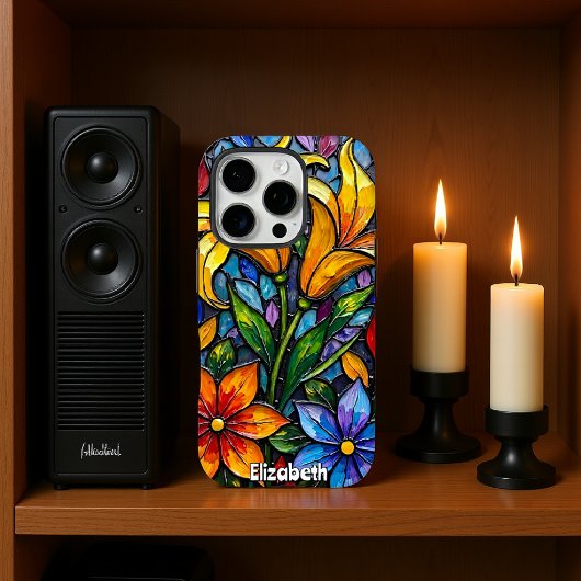 Abstrakte Blume Mosaikkunst Case-Mate iPhone Hülle