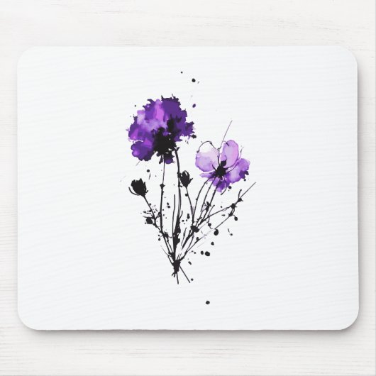 Abstrakte Blume Mousepad (Vorne)