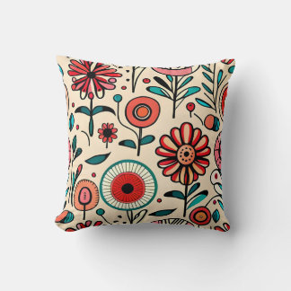 Abstrakte Blume Muster Kissen