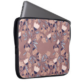 Abstrakte Blume nahtlos. Farbiger Backgor Laptopschutzhülle (Vorne Rechts)