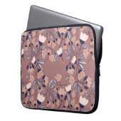 Abstrakte Blume nahtlos. Farbiger Backgor Laptopschutzhülle (Vorderseite Links)