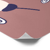 Abstrakte Blume nahtlos. Farbiger Backgor Poster (Ecke)