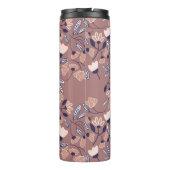 Abstrakte Blume nahtlos. Farbiger Backgor Thermosbecher (Rückseite)