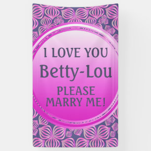 abstrakte Blume nahtlos pink blau + Ihre Ideen Banner