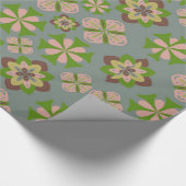 Abstrakte Blume nahtlose Muster Geschenkpapier (Ecke)