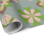 Abstrakte Blume nahtlose Muster Geschenkpapier (Rolleneckpunkt)