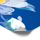 Abstrakte Blume nahtloser Musterhintergrund. Elega Poster (Ecke)