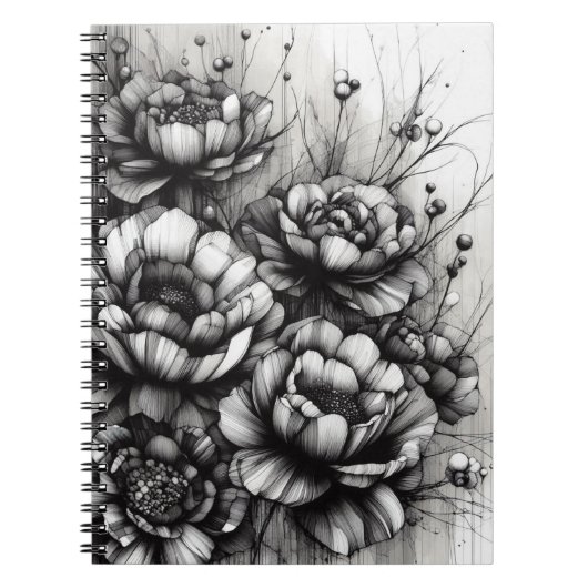 Abstrakte Blume | Notebook-Journal Notizblock (Vorderseite)