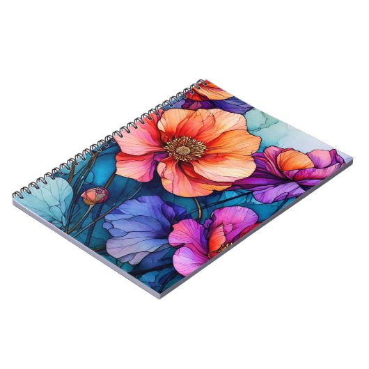 Abstrakte Blume Notebook Journal Notizblock (Linke Seite)
