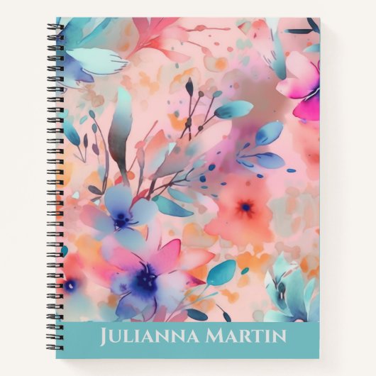 Abstrakte Blume Notizblock (Vorderseite)