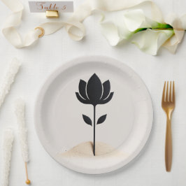 Abstrakte Blume Pappteller