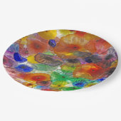 Abstrakte Blume Pappteller (Schrägansicht)