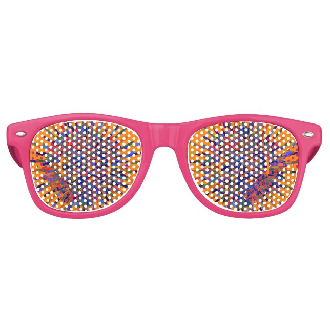 Abstrakte Blume Partybrille (Vorderseite)