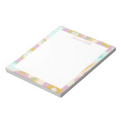 Abstrakte Blume Pastell Lilac Blumenmuster Notizblock (Rotiert)