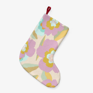 Abstrakte Blume Pastell Lilac Floral Pattern Kleiner Weihnachtsstrumpf