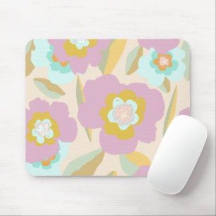 Abstrakte Blume Pastell Lilac Floral Pattern Mousepad