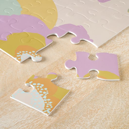 Abstrakte Blume | Pastell Lilac Floral Pattern Puzzle (Seite)