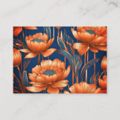 Abstrakte Blume Personalisierte Visitenkarte (Rückseite)