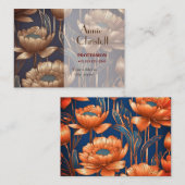 Abstrakte Blume Personalisierte Visitenkarte (Vorne/Hinten)