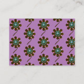 Abstrakte Blume Personalisierte Visitenkarte (Rückseite)