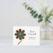 Abstrakte Blume Personalisierte Visitenkarte (Stehend Vorderseite)