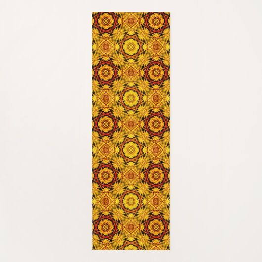 Abstrakte Blume-Petalen Yogamatte (Vorderseite)