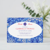 Abstrakte Blume Petals-3x5Bridal Dusche Einladung (Stehend Vorderseite)