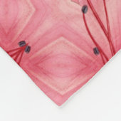 Abstrakte Blume Petals in Weich-Korallen rosa Fleecedecke (Ecke)