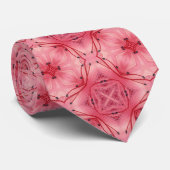 Abstrakte Blume Petals in Weich-Korallen rosa Krawatte (Gerollt)